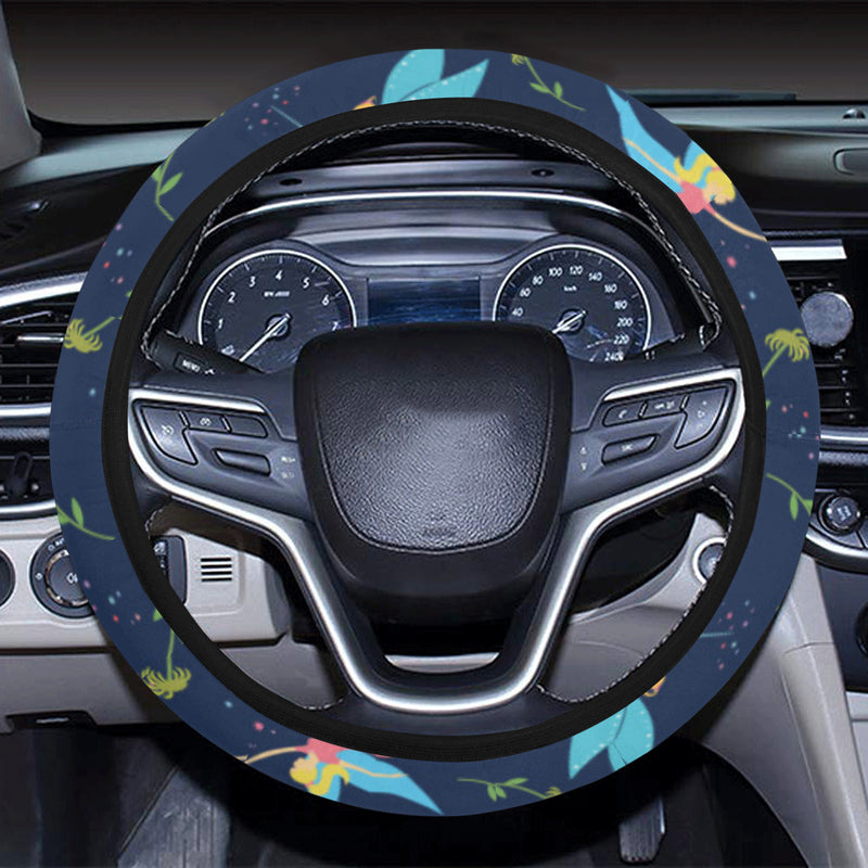 Fairy with flower Print Pattern Steering Wheel Cover with Elastic Edge