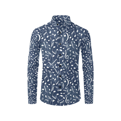 Music note Pattern Print Design A02 Men's Long Sleeve Shirt