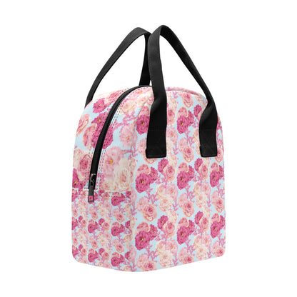 Lisianthus Pattern Print Design LT05 Insulated Lunch Bag