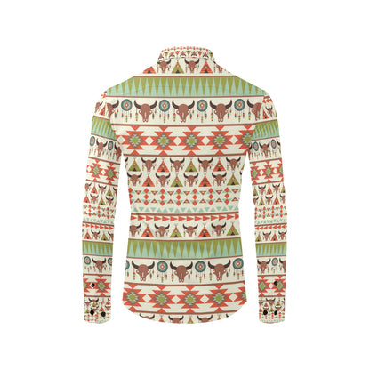 American indian Ethnic Pattern Men's Long Sleeve Shirt