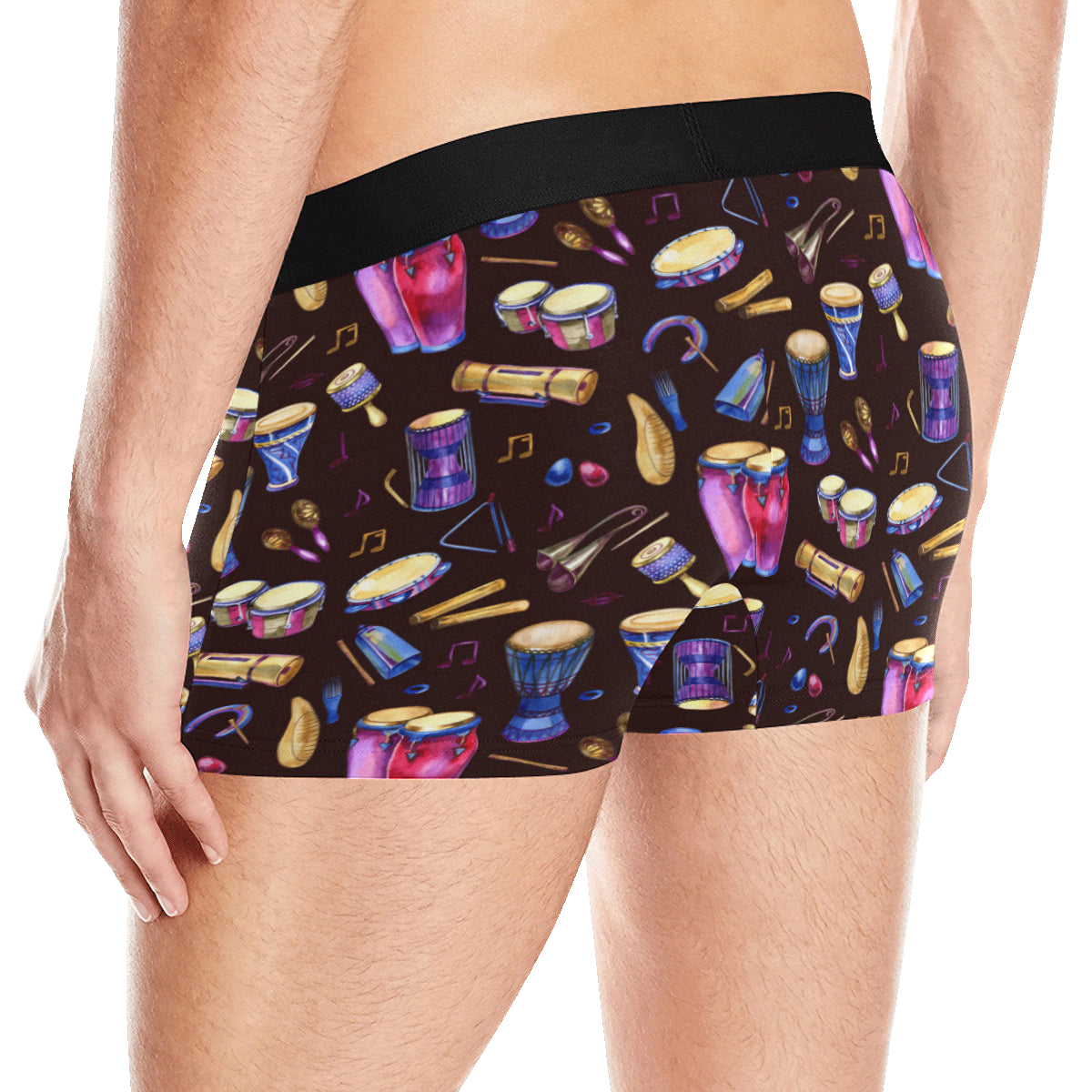 Percussion Neon Pattern Print Design 04 Men's Boxer Briefs