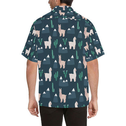 Llama Pattern Print Design 06 Men's Hawaiian Shirt