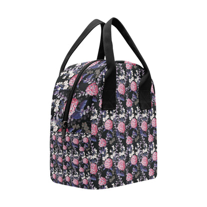 Hydrangea Pattern Print Design HD04 Insulated Lunch Bag