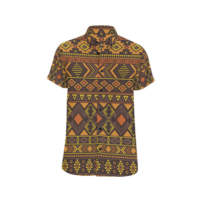 Navajo Pattern Print Design A06 Men's Short Sleeve Button Up Shirt