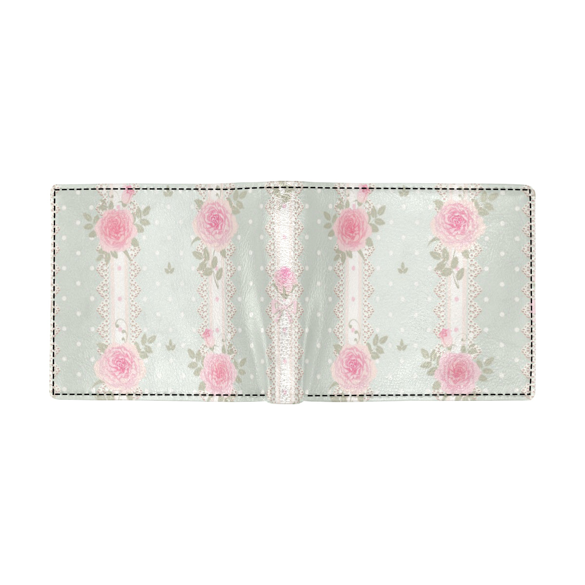 Rose Pattern Print Design RO016 Men's ID Card Wallet