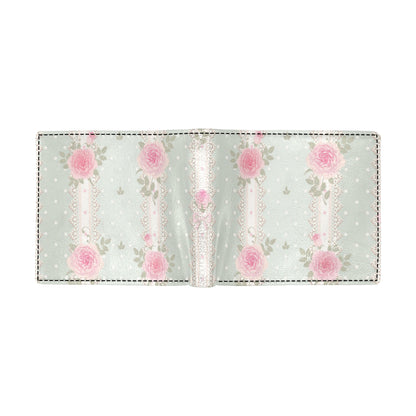 Rose Pattern Print Design RO016 Men's ID Card Wallet