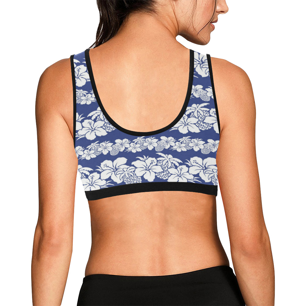 Hawaiian Themed Pattern Print Design H07 Sports Bra