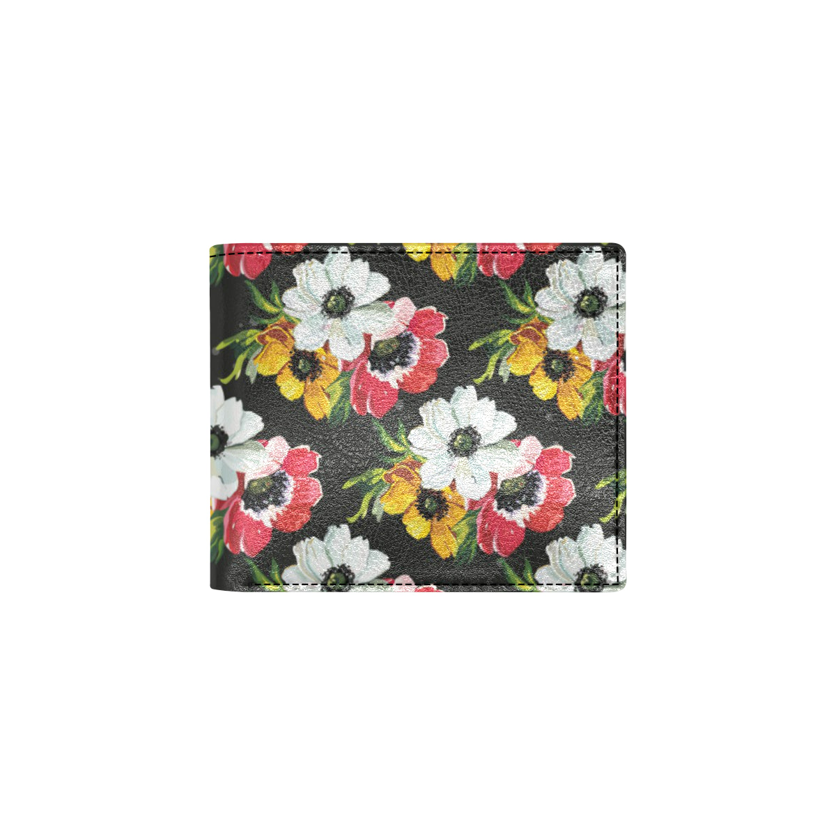 Anemone Pattern Print Design AM07 Men's ID Card Wallet