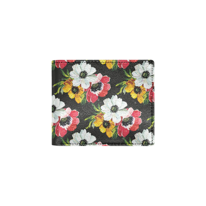 Anemone Pattern Print Design AM07 Men's ID Card Wallet