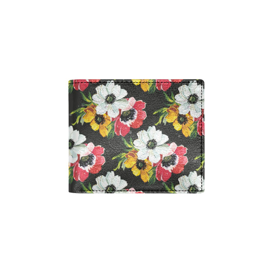 Anemone Pattern Print Design AM07 Men's ID Card Wallet
