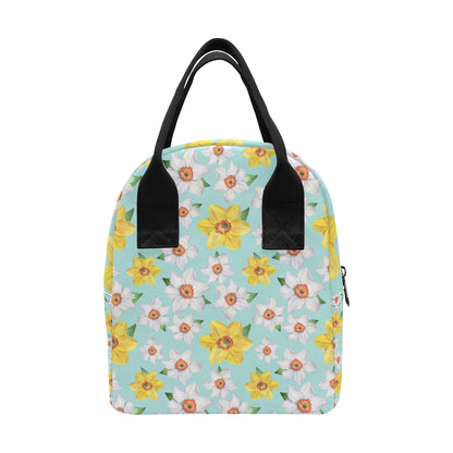 Daffodils Pattern Print Design DF07 Insulated Lunch Bag