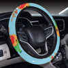 Reindeer cute Pattern Print Design 02 Steering Wheel Cover with Elastic Edge