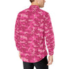 Camo Pink Pattern Print Design 01 Men's Long Sleeve Shirt