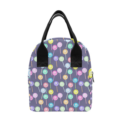 Lollipop Pattern Print Design LL03 Insulated Lunch Bag