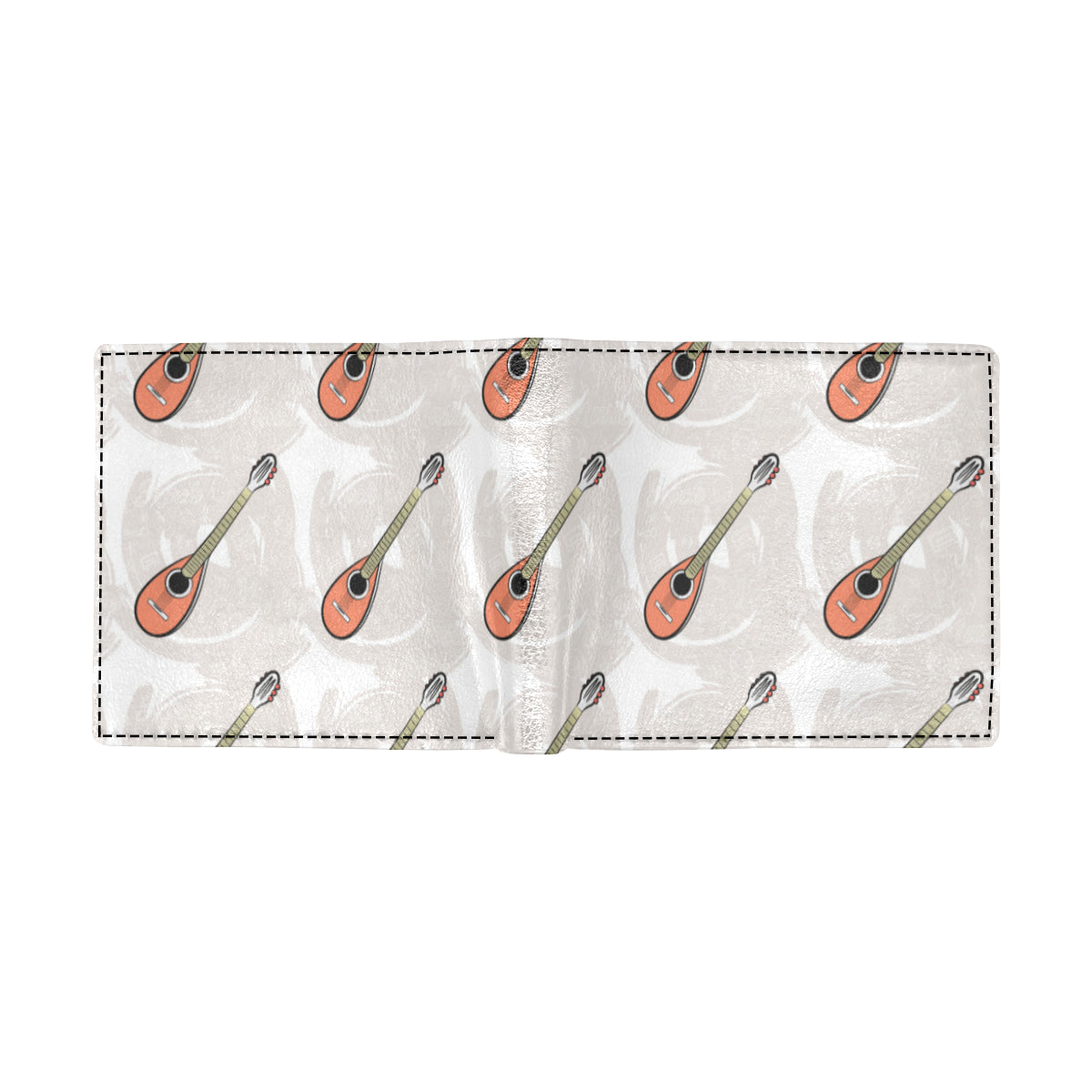 Mandolin Pattern Print Design 03 Men's ID Card Wallet