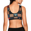 American flag Patchwork Design Sports Bra