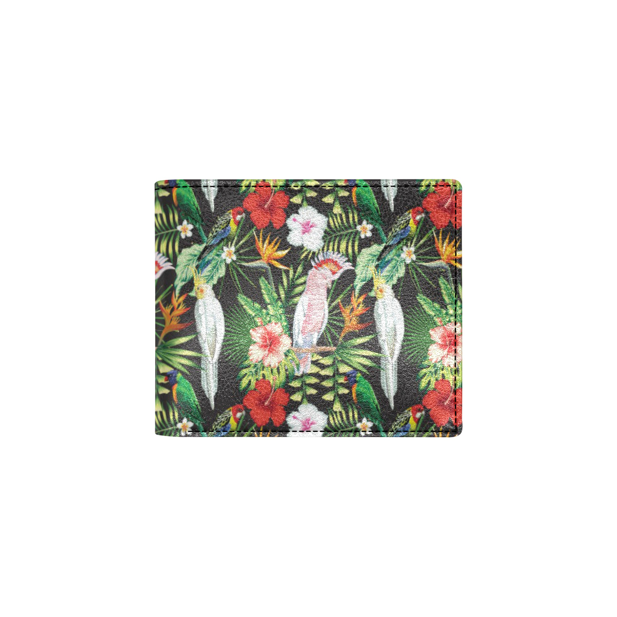 Tropical Flower Pattern Print Design TF03 Men's ID Card Wallet