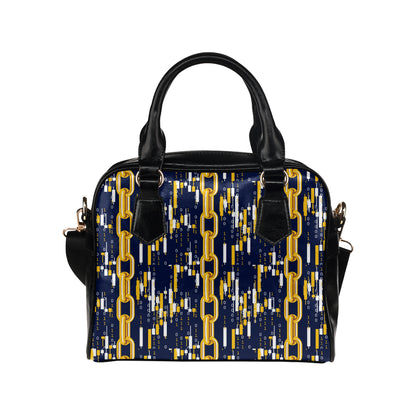 Cryptocurrency Chain Pattern Print Design 03 Shoulder Handbag