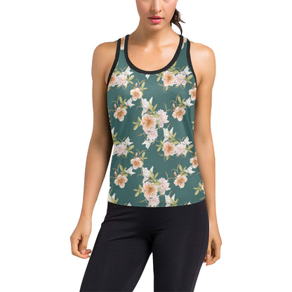 Iris Pattern Print Design IR01 Women's Racerback Tank Top