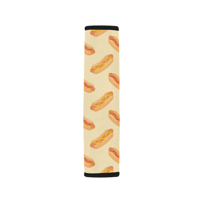 Hot Dog Pattern Print Design 05 Car Seat Belt Cover