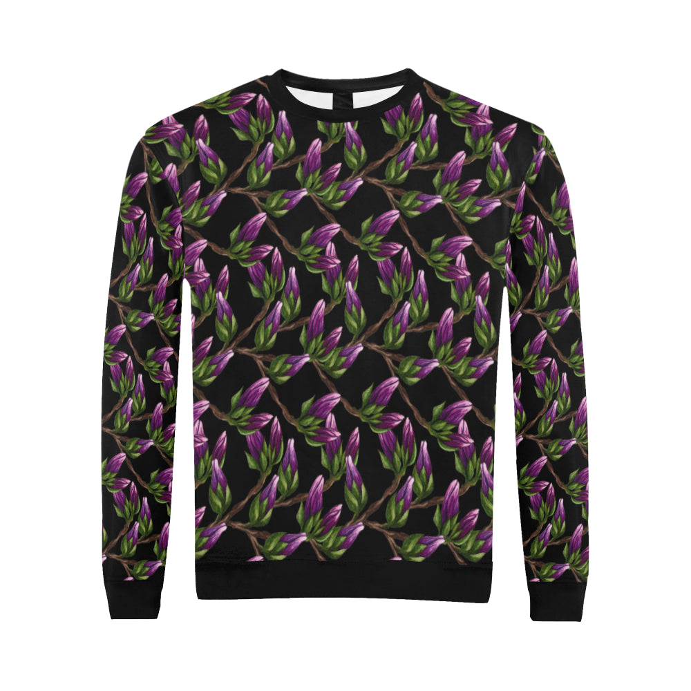 Magnolia Pattern Print Design MAG010 Men Long Sleeve Sweatshirt