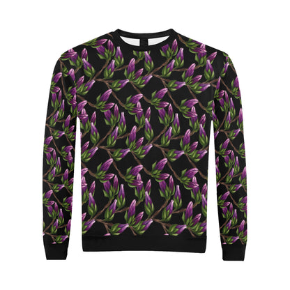 Magnolia Pattern Print Design MAG010 Men Long Sleeve Sweatshirt