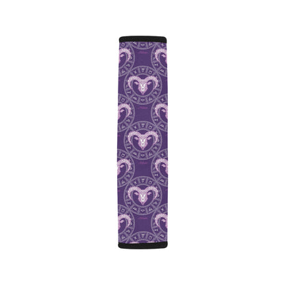 Aries Zodiac Pattern Print Design 02 Car Seat Belt Cover