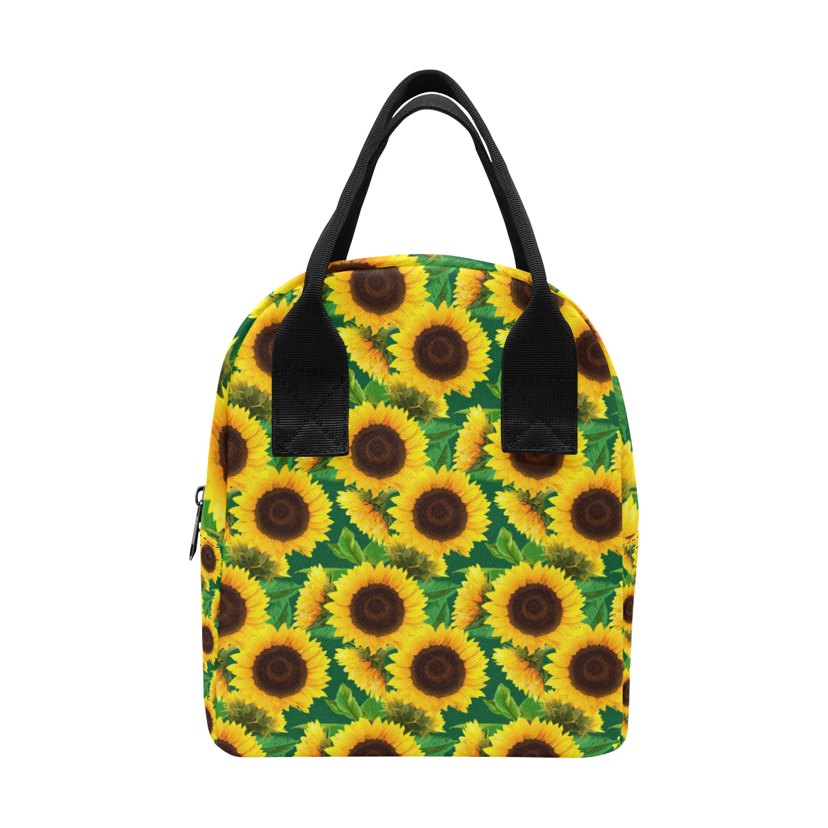 Sunflower Pattern Print Design SF02 Insulated Lunch Bag