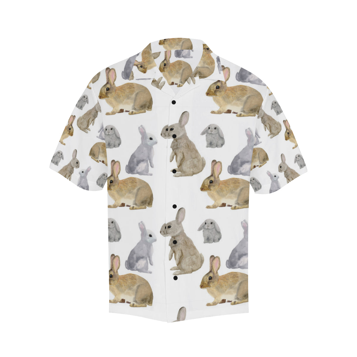 Rabbit Pattern Print Design 02 Men's Hawaiian Shirt