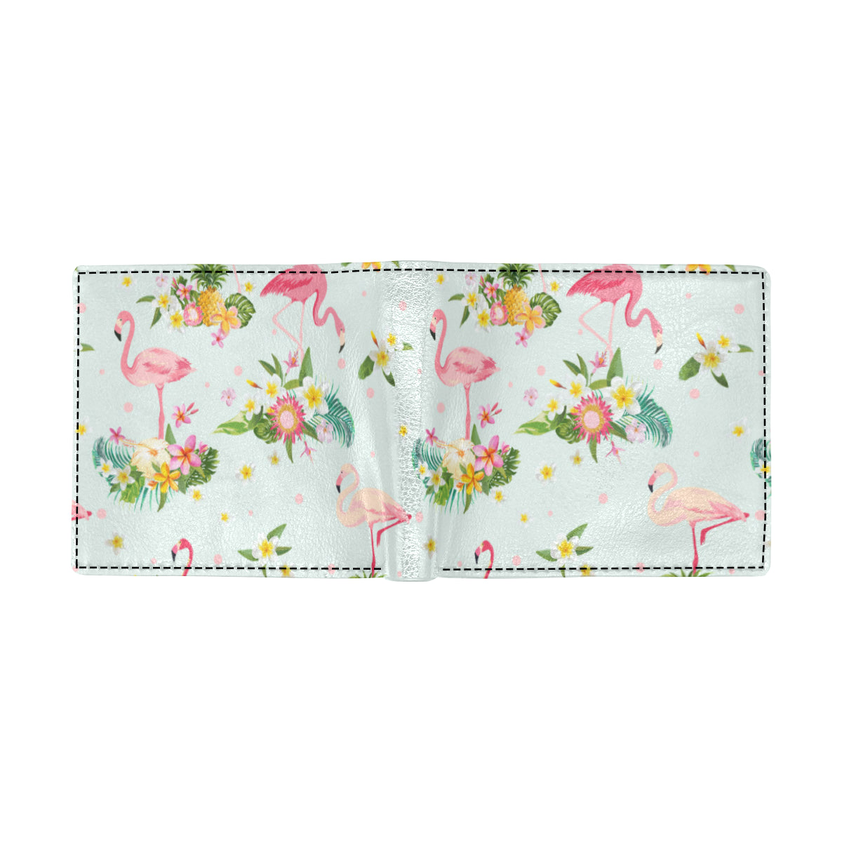 Flamingo Sweet Pattern Men's ID Card Wallet