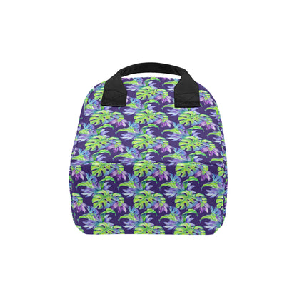 Tropical Flower Pattern Print Design TF019 Insulated Lunch Bag
