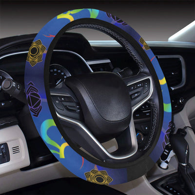 Chakra Zen Yoga OM Steering Wheel Cover with Elastic Edge