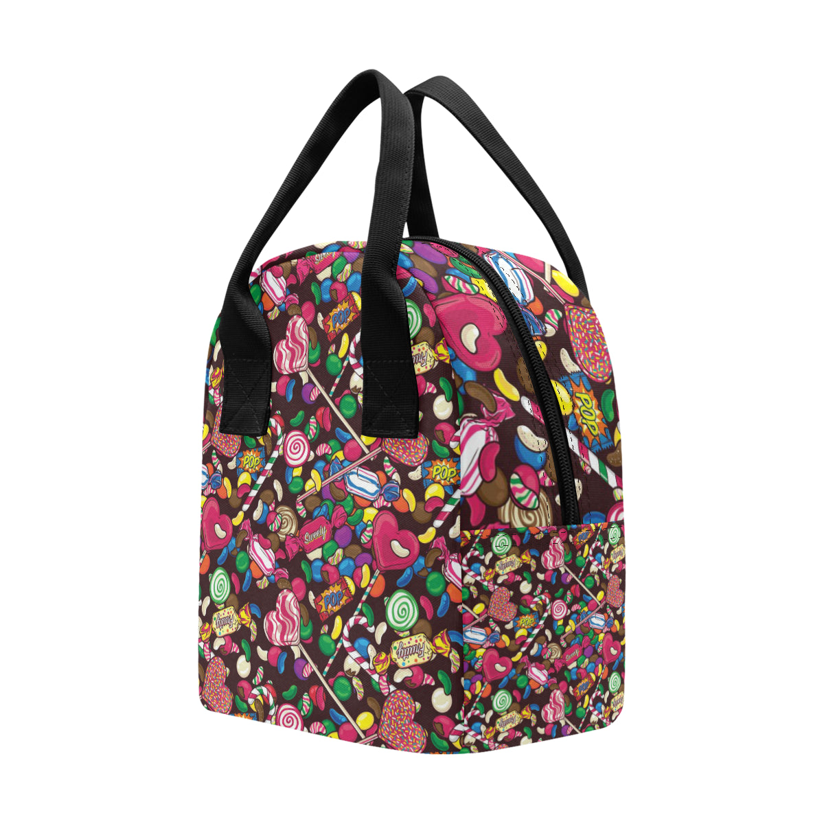 Candy Pattern Print Design CA02 Insulated Lunch Bag