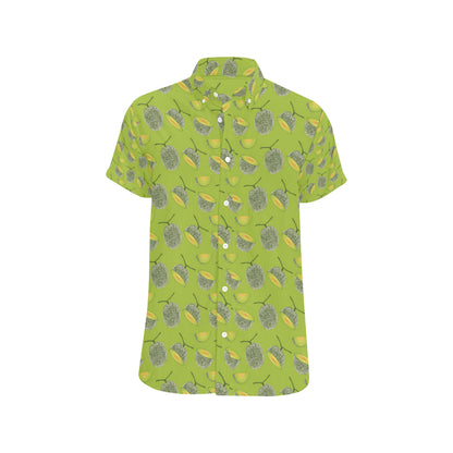 Cantaloupe Pattern Print Design 03 Men's Short Sleeve Button Up Shirt