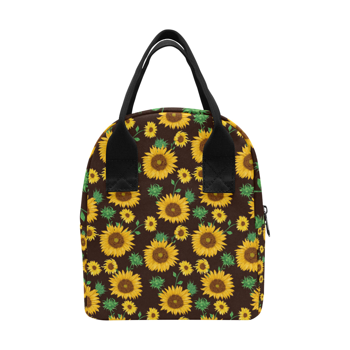 Sunflower Pattern Print Design SF01 Insulated Lunch Bag