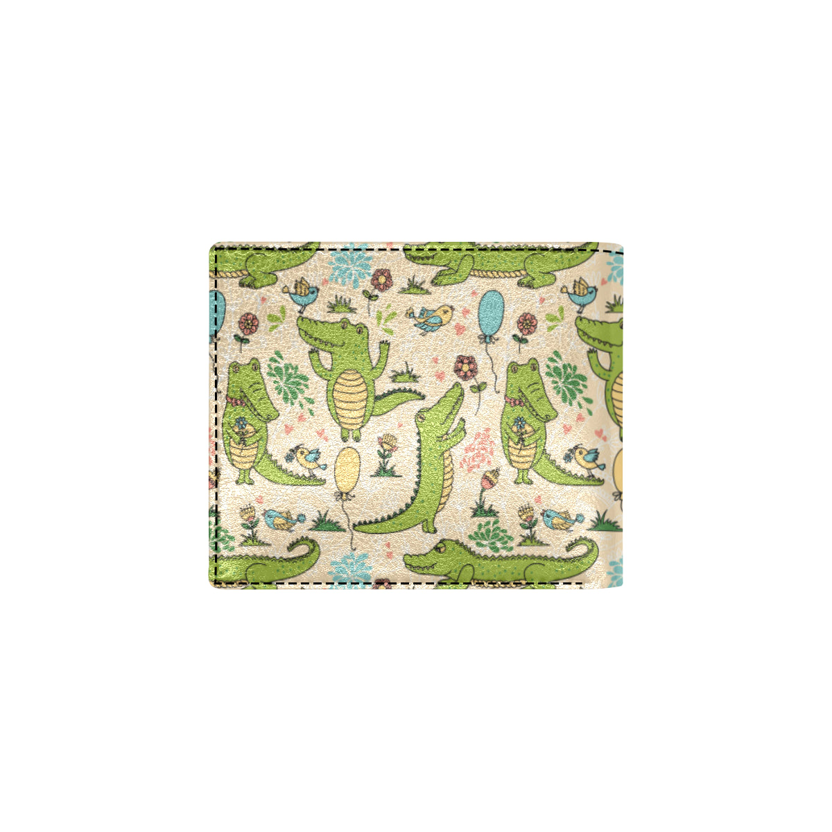 Alligator Pattern Print Design 01 Men's ID Card Wallet