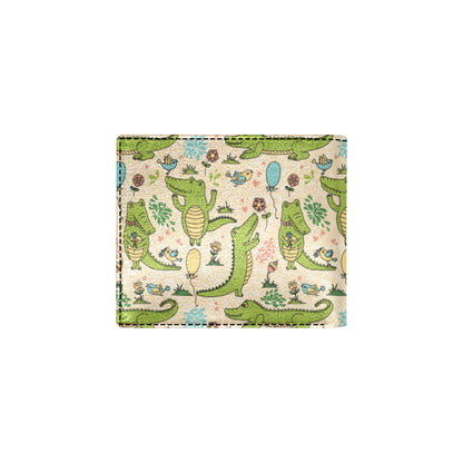 Alligator Pattern Print Design 01 Men's ID Card Wallet