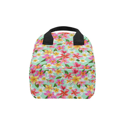 Plumeria Pattern Print Design PM014 Insulated Lunch Bag