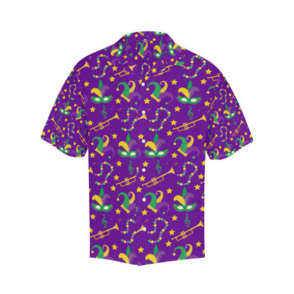 Mardi Gras Pattern Print Design 06 Men's Hawaiian Shirt