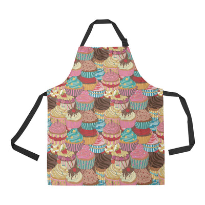 Cupcake Pattern Print Design CP01 Apron with Pocket