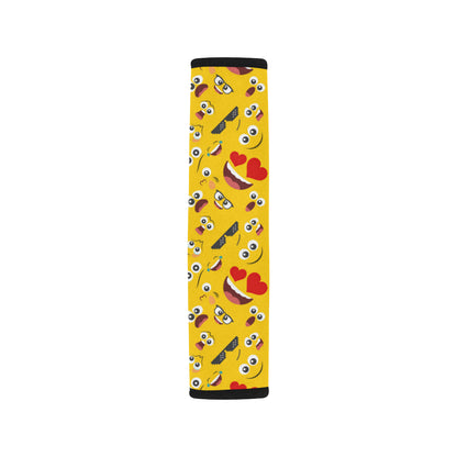 Emoji Face Print Pattern Car Seat Belt Cover