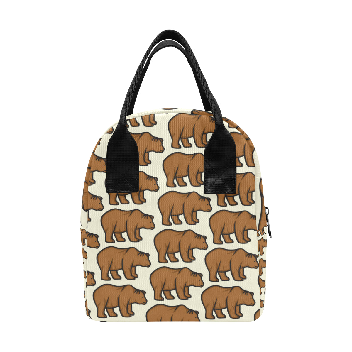 Bear Pattern Print Design BE05 Insulated Lunch Bag
