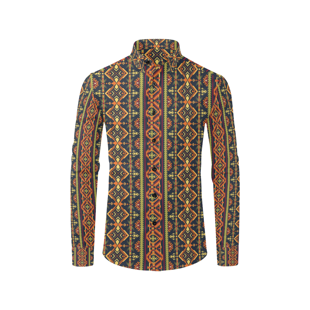 Kente Classic Design African Print Men's Long Sleeve Shirt