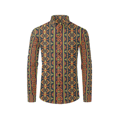 Kente Classic Design African Print Men's Long Sleeve Shirt