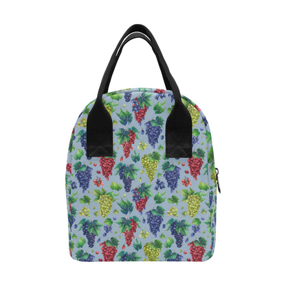 Grape Pattern Print Design GP06 Insulated Lunch Bag