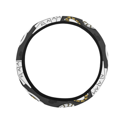 Casino Pattern Print Design 05 Steering Wheel Cover with Elastic Edge