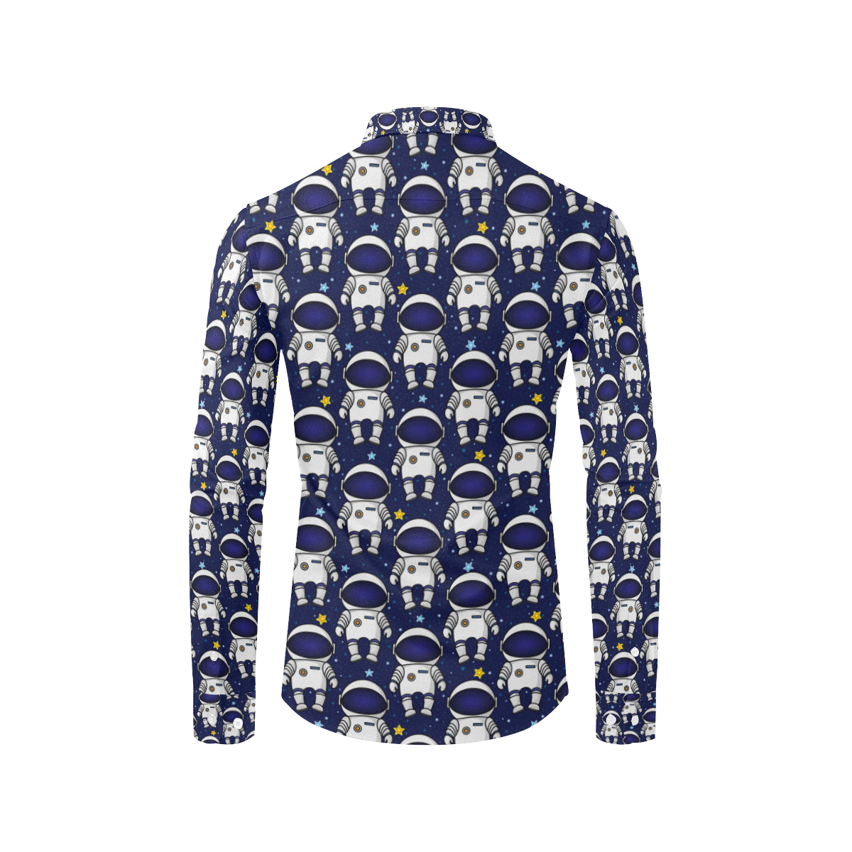 Astronaut Pattern Print Design 01 Men's Long Sleeve Shirt