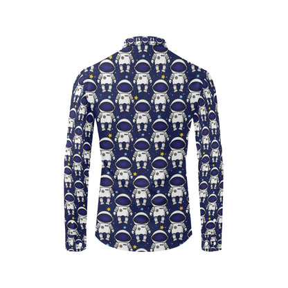 Astronaut Pattern Print Design 01 Men's Long Sleeve Shirt