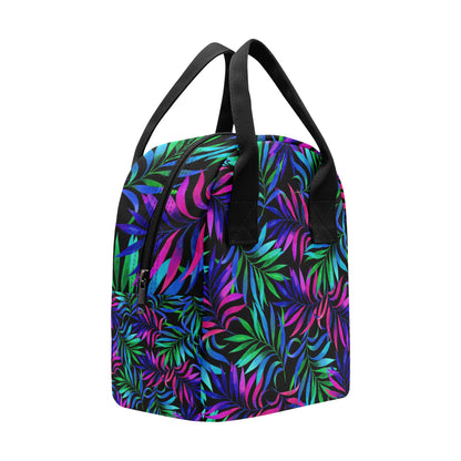 Tropical Flower Pattern Print Design TF010 Insulated Lunch Bag
