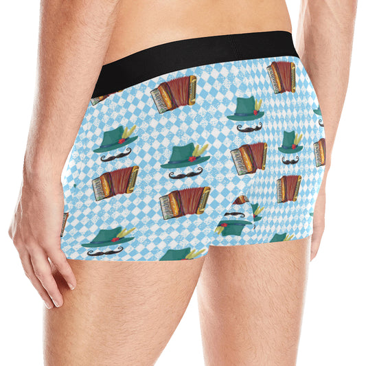Accordion Mustache Pattern Print Design 01 Men's Boxer Briefs